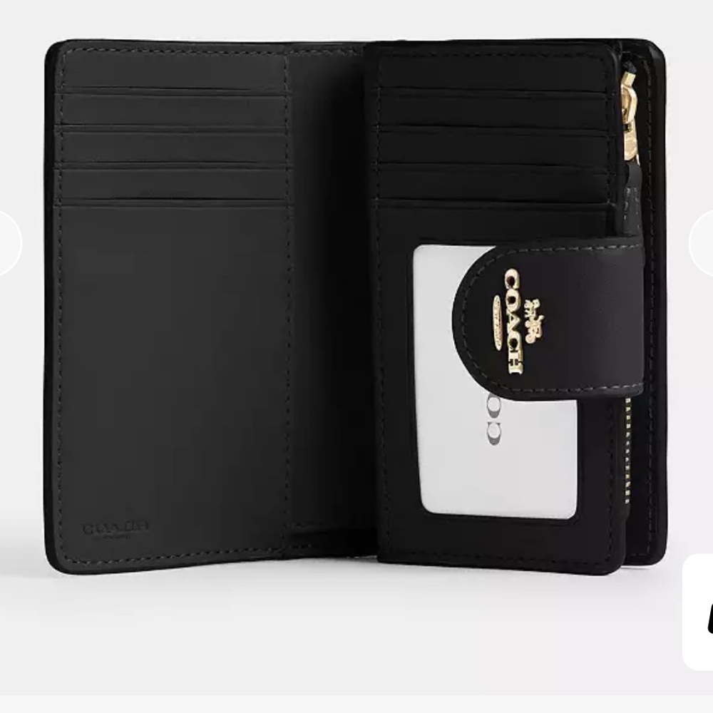 Coach Signature Brown Medium Corner Zip Wallet - Picture 2 of 11
